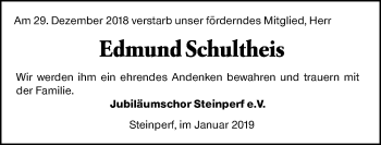 Traueranzeige von Edmund Schultheis von 205 HA - Hinterländer Anzeiger (130)