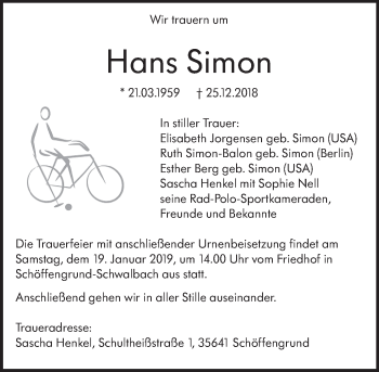 Traueranzeige von Hans Simon von 201 WNZ - Wetzlarer Neue Zeitung (110)