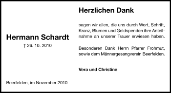 Traueranzeige von Hermann Schardt von Darmstädter Echo, Odenwälder Echo, Rüsselsheimer Echo, Groß-Gerauer-Echo, Ried Echo