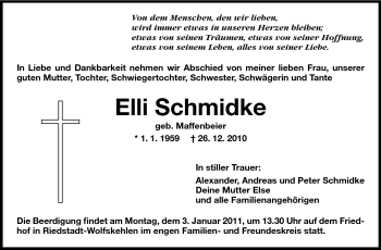 Traueranzeige von Elli Schmidke von Rüsselsheimer Echo, Groß-Gerauer-Echo, Ried Echo