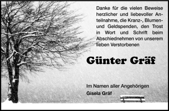 Traueranzeige von Günter Gräf von Rüsselsheimer Echo, Groß-Gerauer-Echo, Ried Echo