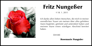 Traueranzeige von Fritz Nungeßer von Darmstädter Echo, Odenwälder Echo, Rüsselsheimer Echo, Groß-Gerauer-Echo, Ried Echo