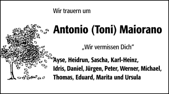 Traueranzeige von Antonio Maiorano von Odenwälder Echo