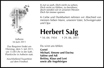 Traueranzeige von Herbert Salg von Rüsselsheimer Echo, Groß-Gerauer-Echo, Ried Echo