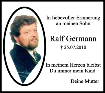 Traueranzeige von Ralf Germann von Rüsselsheimer Echo, Groß-Gerauer-Echo, Ried Echo