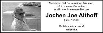 Traueranzeige von Jochen Althoff von Rüsselsheimer Echo, Groß-Gerauer-Echo, Ried Echo