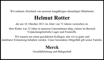 Traueranzeige von Helmut Rotter von Echo-Zeitungen (Gesamtausgabe)