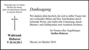 Traueranzeige von Waltraud Heberer von Echo-Zeitungen (Gesamtausgabe)