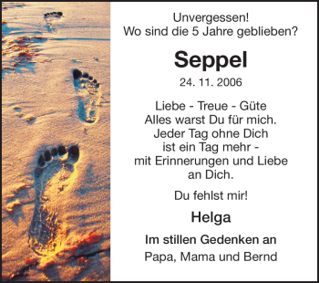 Traueranzeige von Seppel Goebel von Darmstädter Echo, Odenwälder Echo, Rüsselsheimer Echo, Groß-Gerauer-Echo, Ried Echo