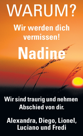 Traueranzeige von Nadine Dilly von Echo-Zeitungen (Gesamtausgabe)