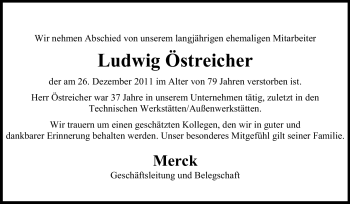 Traueranzeige von Ludwig Oestreicher von Echo-Zeitungen (Gesamtausgabe)
