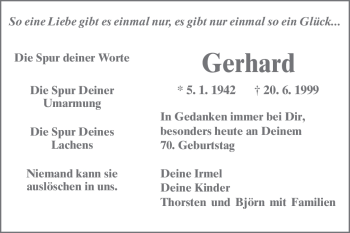 Traueranzeige von Gerhard Meusel von Rüsselsheimer Echo, Groß-Gerauer-Echo, Ried Echo