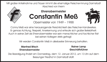 Traueranzeige von Constantin Meß von Echo-Zeitungen (Gesamtausgabe)