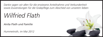 Traueranzeige von Wilfried Flath von Odenwälder Echo