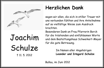 Traueranzeige von Joachim Schulze von Odenwälder Echo