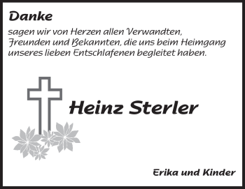 Traueranzeige von Heinz Sterler von Rüsselsheimer Echo, Groß-Gerauer-Echo, Ried Echo