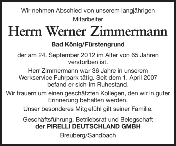 Traueranzeige von Karl Mayer von Odenwälder Echo