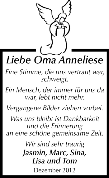 Traueranzeige von Anneliese Mexner von Rüsselsheimer Echo, Groß-Gerauer-Echo, Ried Echo