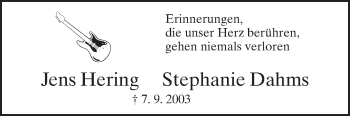 Traueranzeige von Jens und Stephanie  von Echo-Zeitungen (Gesamtausgabe)