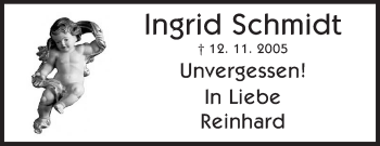 Traueranzeige von Ingrid Schmidt von Starkenburger Echo