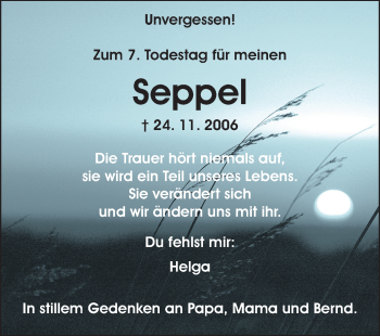 Traueranzeige von Seppel Kryszczynski von Darmstädter Echo, Odenwälder Echo, Rüsselsheimer Echo, Groß-Gerauer-Echo, Ried Echo