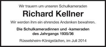 Traueranzeige von Helmut Biebel von Rüsselsheimer Echo, Groß-Gerauer-Echo, Ried Echo