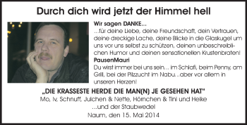 Traueranzeige von Stefan Mauriszat von Rüsselsheimer Echo, Groß-Gerauer-Echo, Ried Echo
