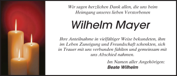 Traueranzeige von Wilhelm Mayer von trauer.echo-online.de