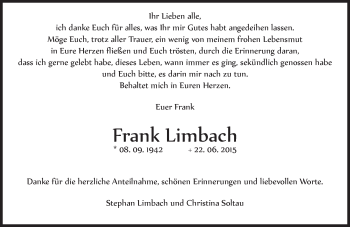 Traueranzeige von Frank Limbach von trauer.echo-online.de