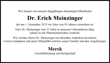 Traueranzeige von Erich Meinzinger von trauer.echo-online.de