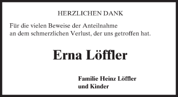 Traueranzeige von Erna Löffler von trauer.echo-online.de