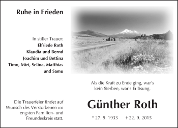 Traueranzeige von Günther Roth von trauer.echo-online.de