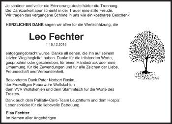 Traueranzeige von Leo Fechter von trauer.echo-online.de