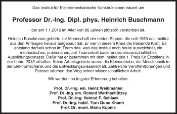 Traueranzeige von Heinrich Buschmann von trauer.echo-online.de