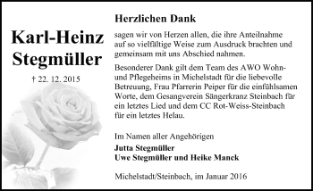 Traueranzeige von Karl-Heinz Stegmüller von trauer.echo-online.de