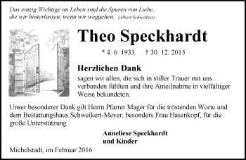 Traueranzeige von Theodor Speckhardt von trauer.echo-online.de