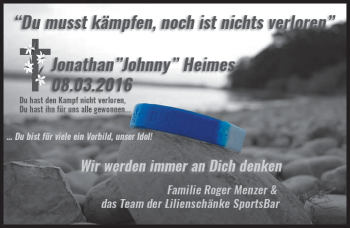 Traueranzeige von Jonathan Heimes von trauer.echo-online.de