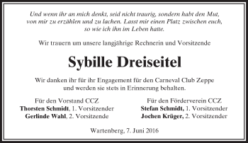 Traueranzeige von Sybille Dreiseitel von VRM Trauer