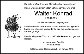 Traueranzeige von Walter Konrad von  Wiesbaden komplett