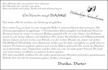Traueranzeige von Dieter Diehl von  Gießener Anzeiger
