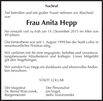 Traueranzeige von Helmut Zecher von  Gießener Anzeiger