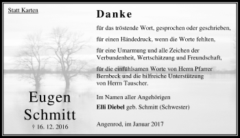 Traueranzeige von Eugen Schmitt von VRM Trauer