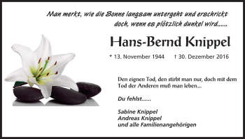 Traueranzeige von Hans-Bernd Knippel von  Gießener Anzeiger