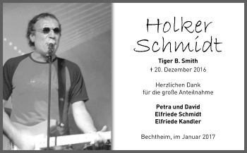 Traueranzeige von Holker Schmidt von  Camberger Anzeiger