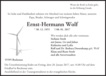 Traueranzeige von Ernst-Hermann Wolf von Trauerportal Rhein Main Presse