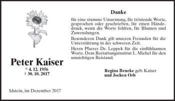 Traueranzeige von Peter Kaiser von Trauerportal Rhein Main Presse