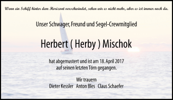 Traueranzeige von Herbert Mischok von Trauerportal Rhein Main Presse