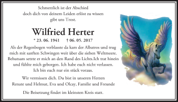 Traueranzeige von Wilfried Herter von Trauerportal Rhein Main Presse