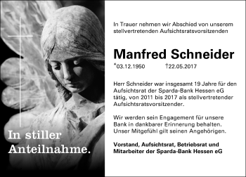 Traueranzeige von Manfred Schneider von Trauerportal Rhein Main Presse