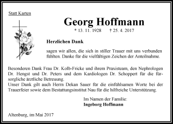 Traueranzeige von Georg Hoffmann von VRM Trauer